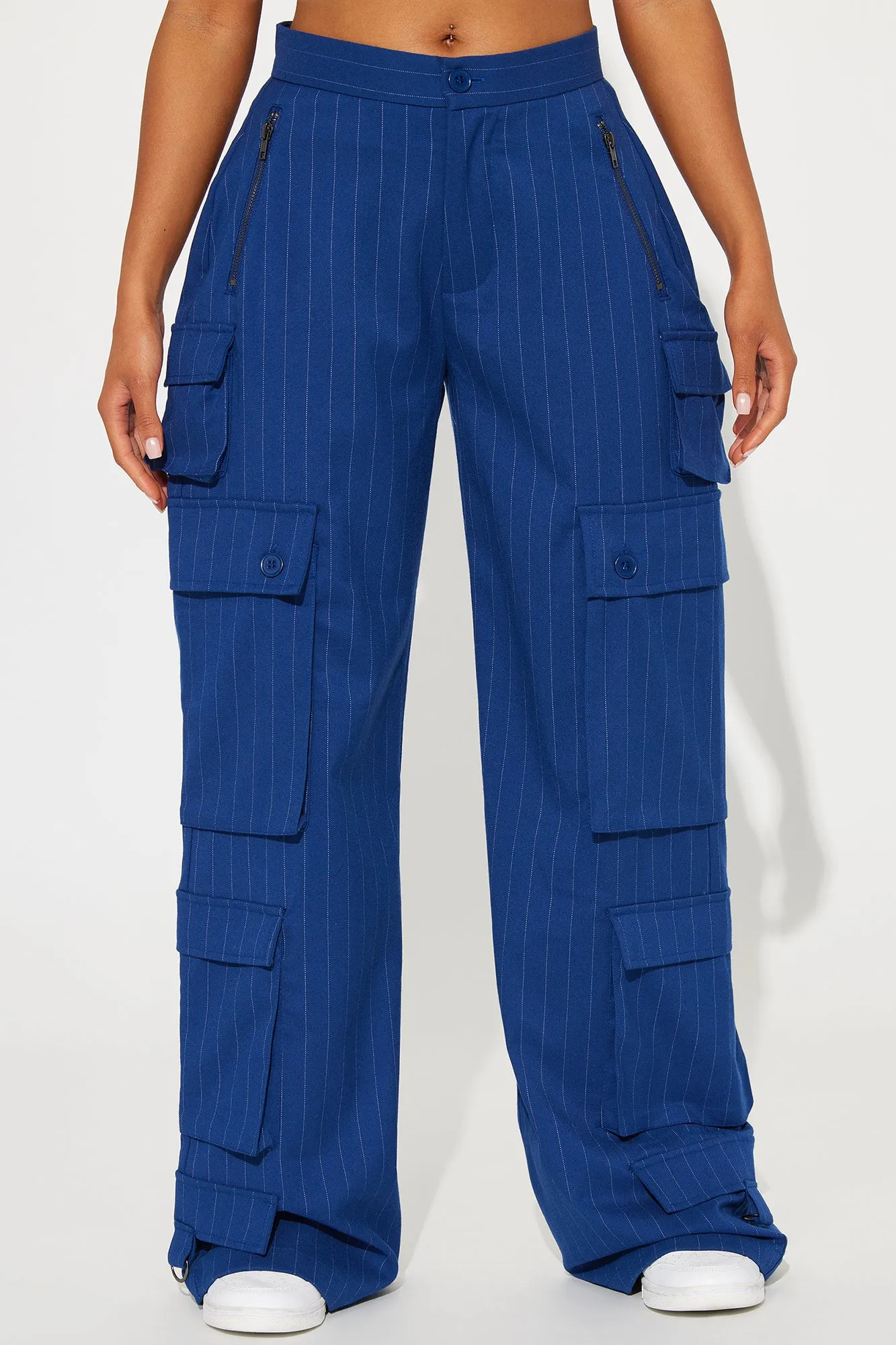 After Hours Pinstripe Trouser - Navy