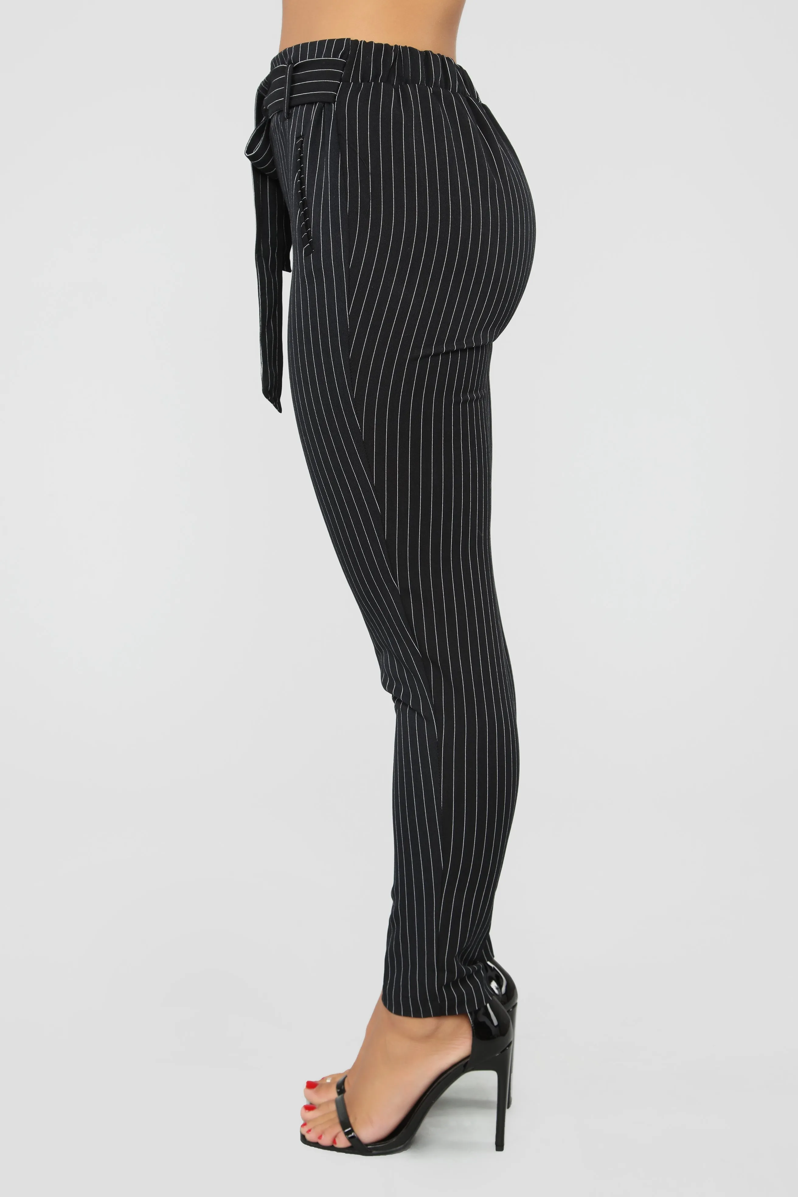 All That I Want Striped Pants - Black/White