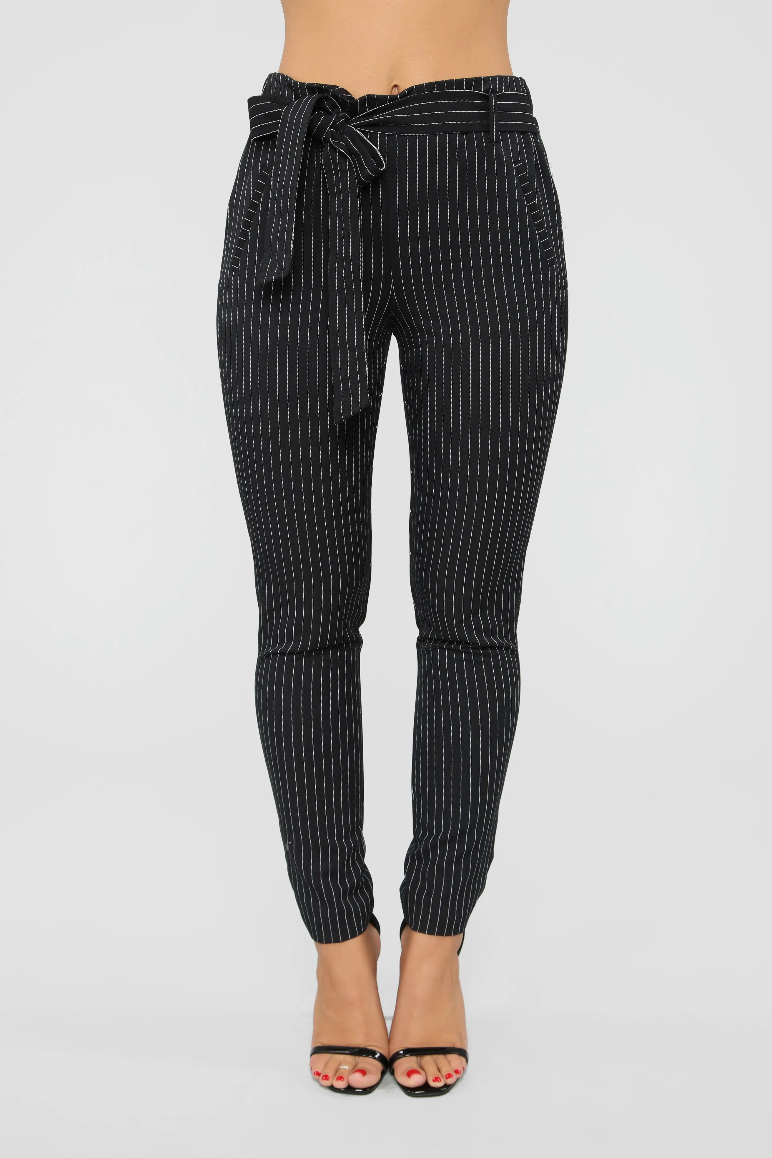 All That I Want Striped Pants - Black/White