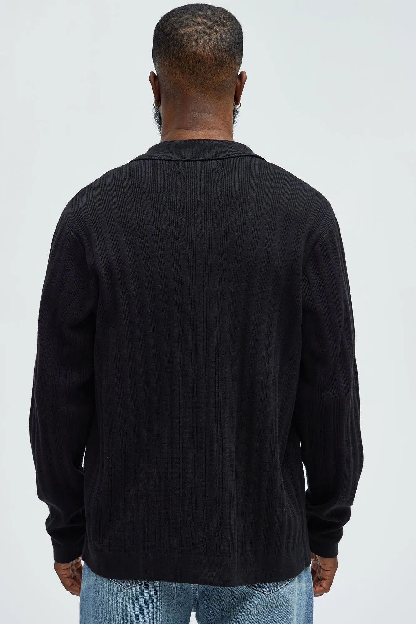 Always Knew Polo Cardigan - Black