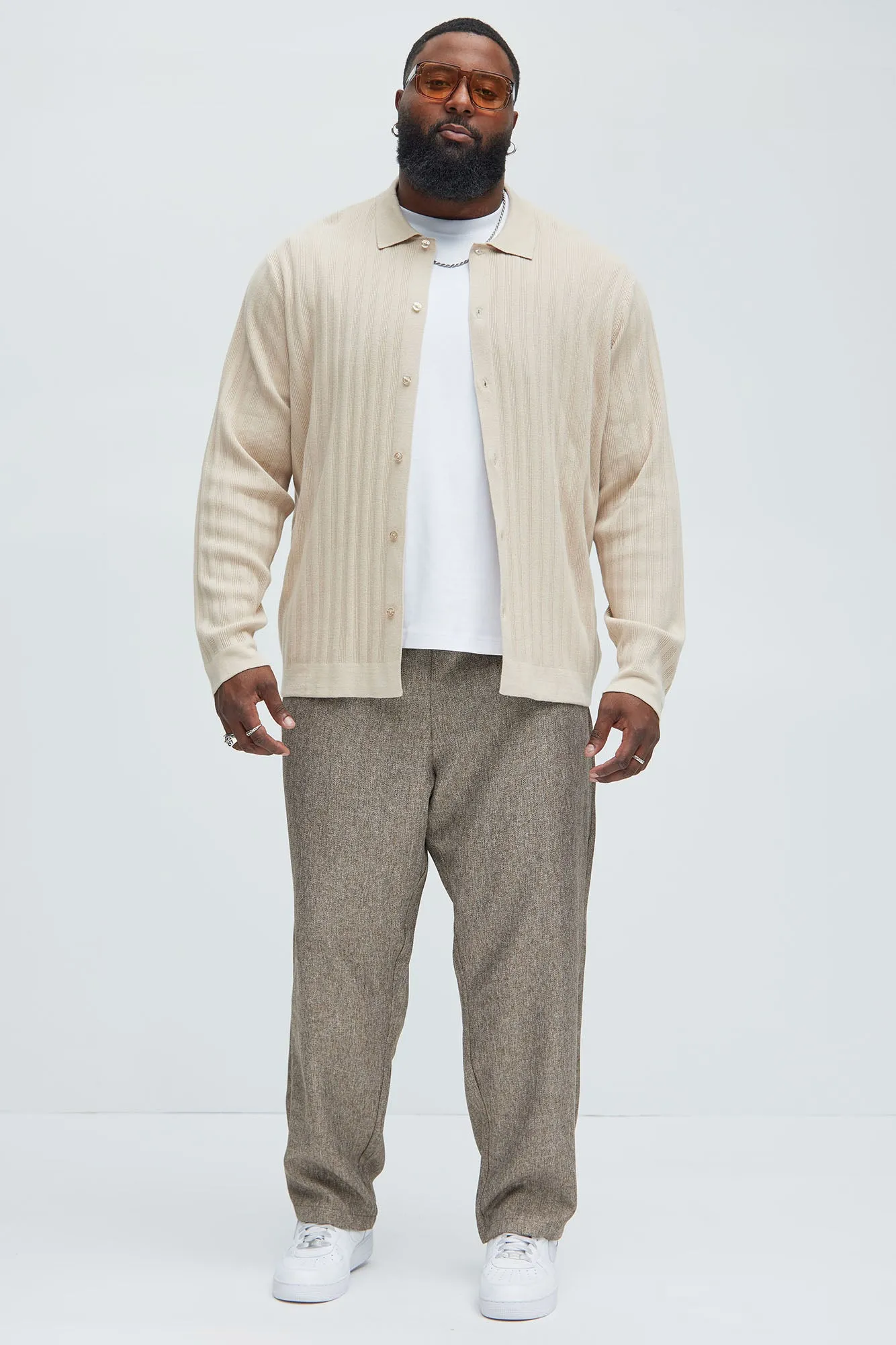 Always Knew Polo Cardigan - Tan