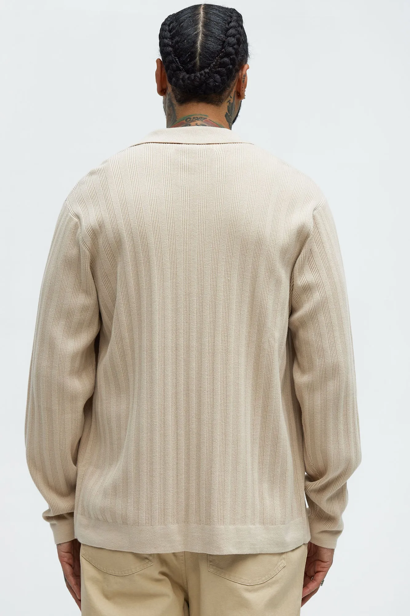 Always Knew Polo Cardigan - Tan