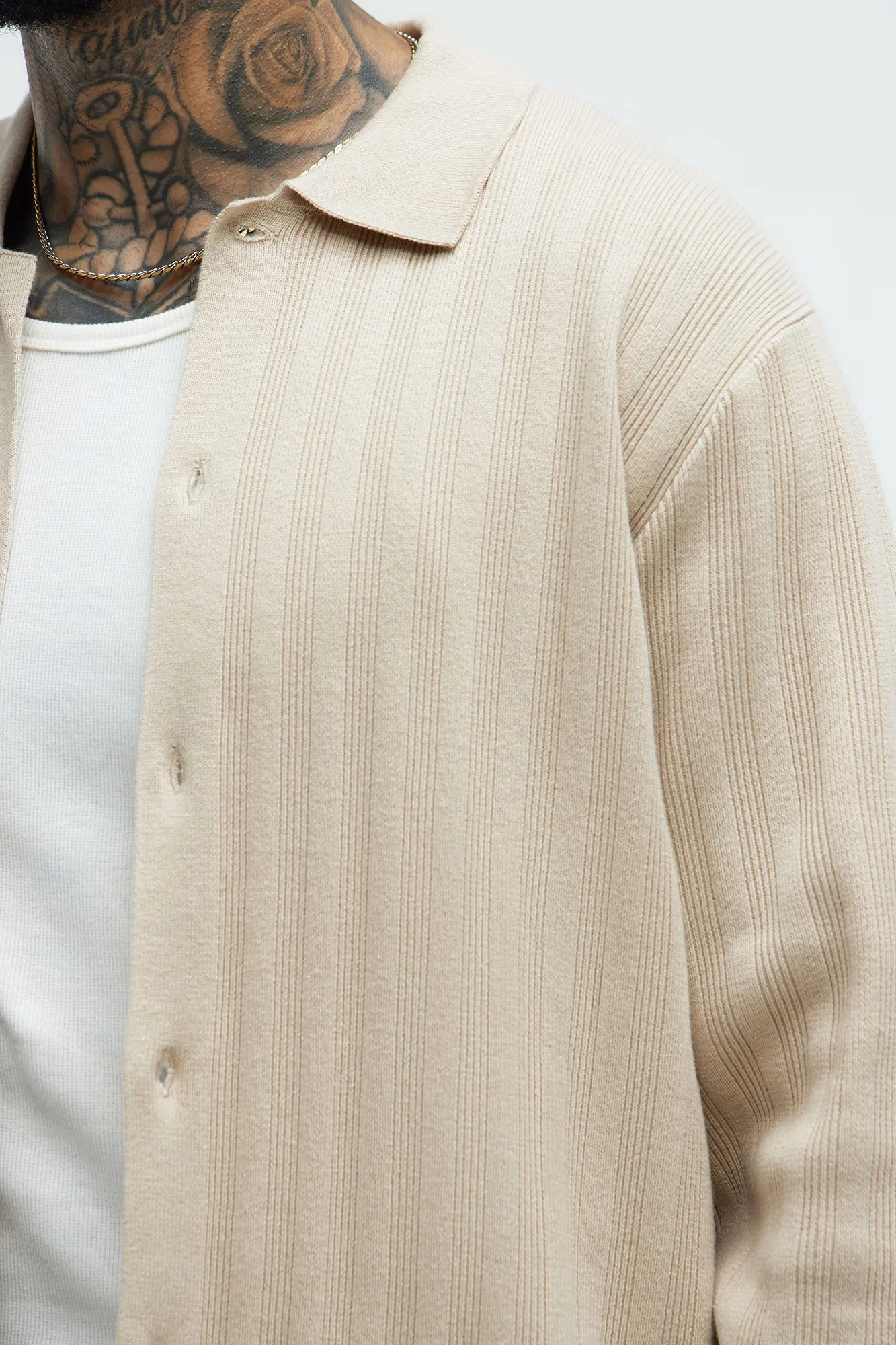 Always Knew Polo Cardigan - Tan