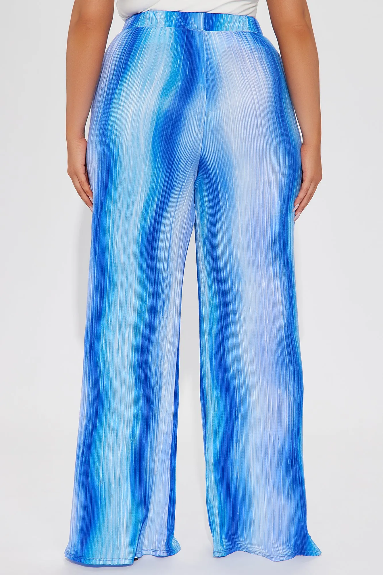 Amalfi Plisse Pant - Blue/combo