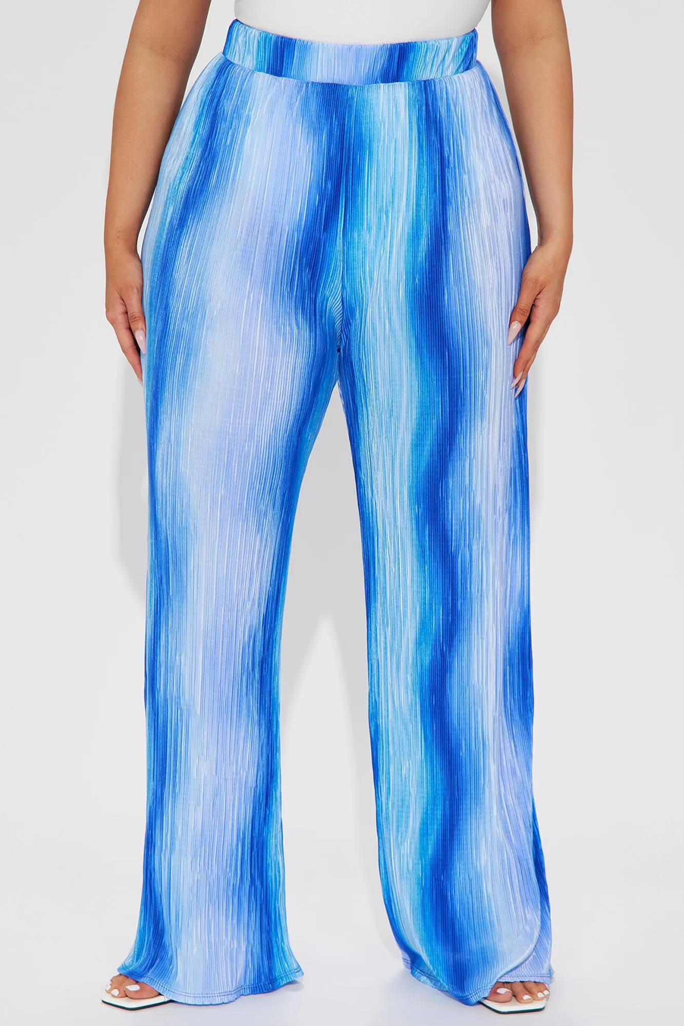 Amalfi Plisse Pant - Blue/combo