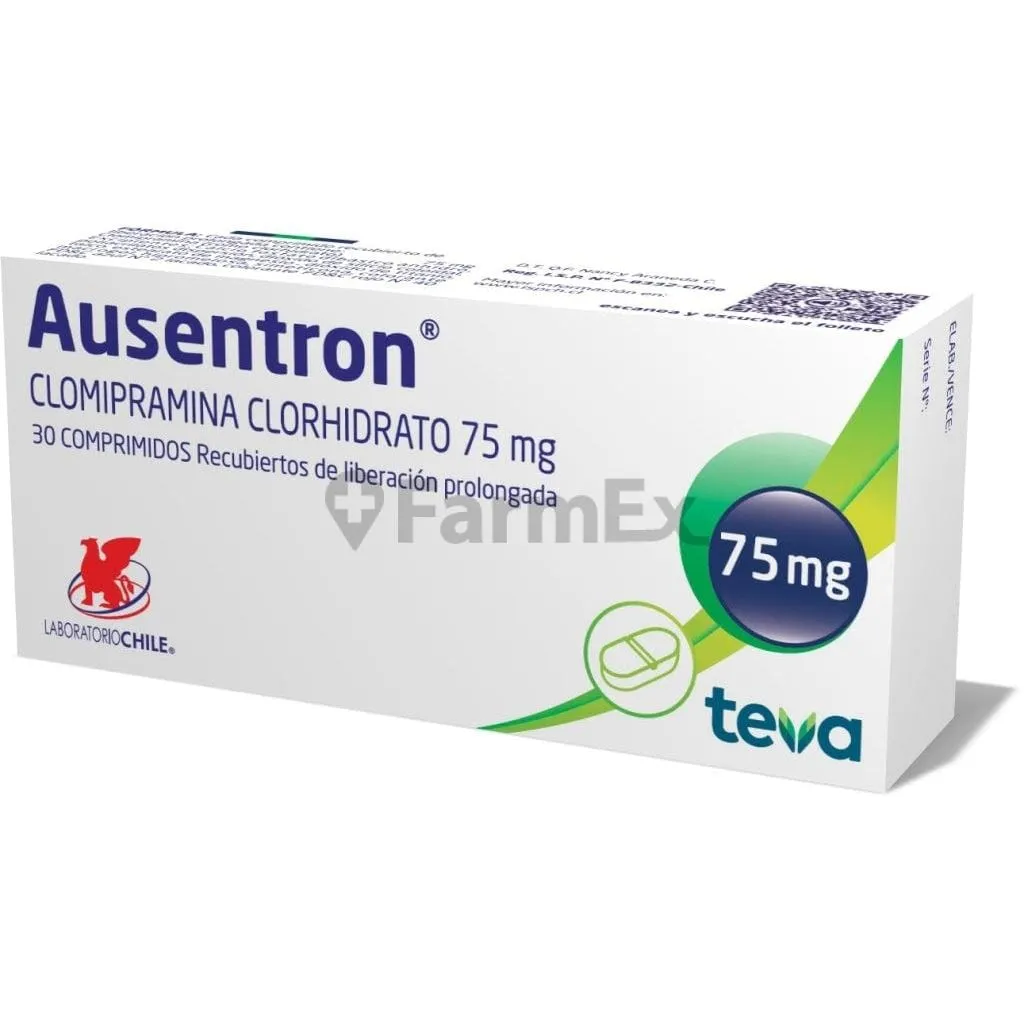 Ausentron 75 mg LP x 30 comprimidos susc-1 de 5 meses