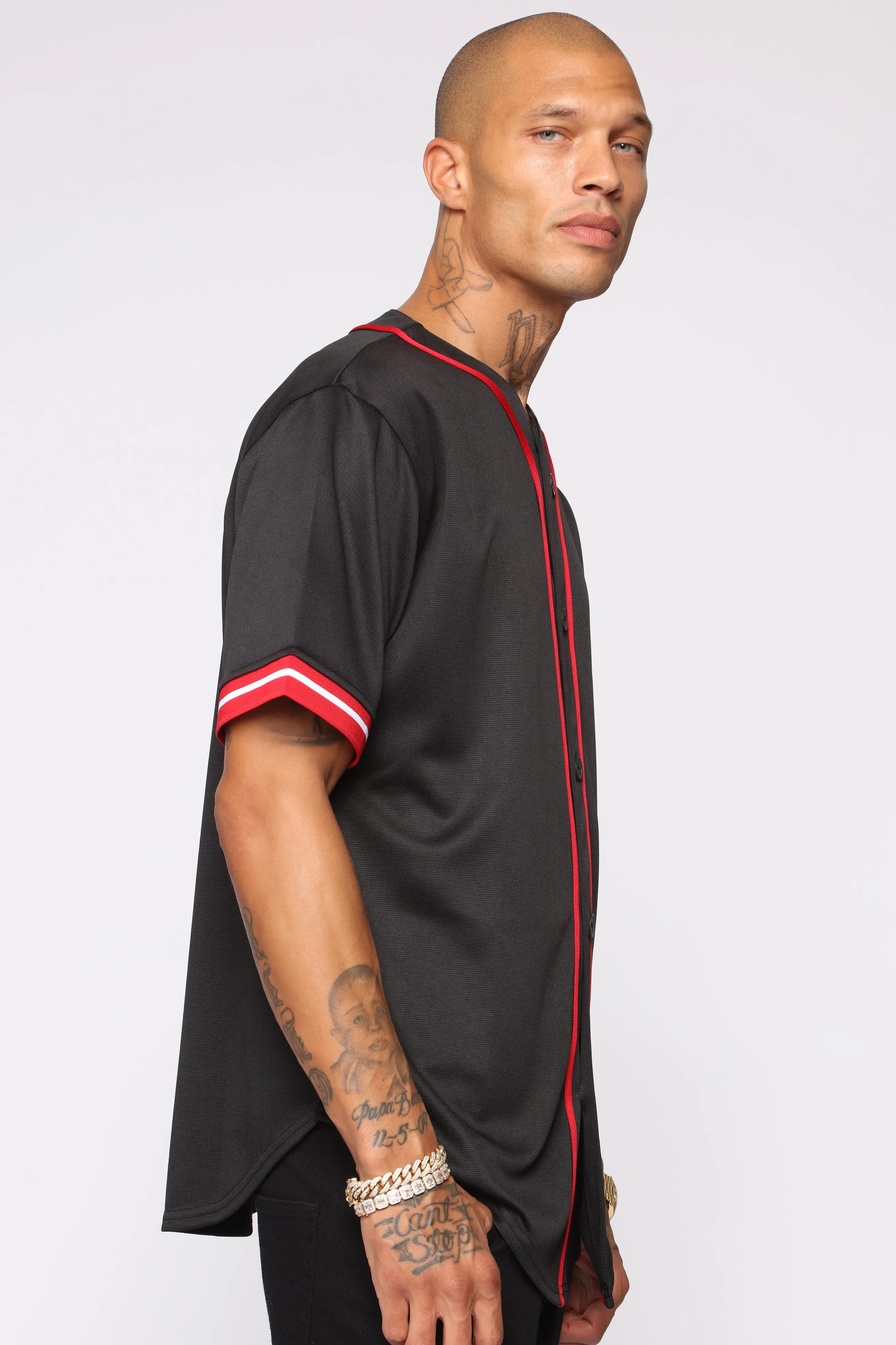 Ball Out Short Sleeve Woven Top - Black/combo