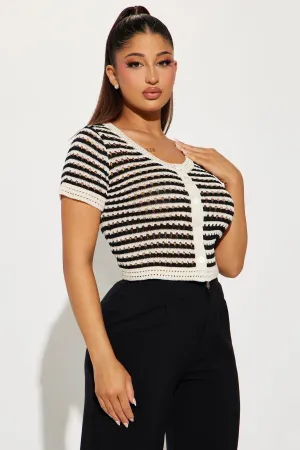 Best Day Ahead Crochet Top - Black/combo