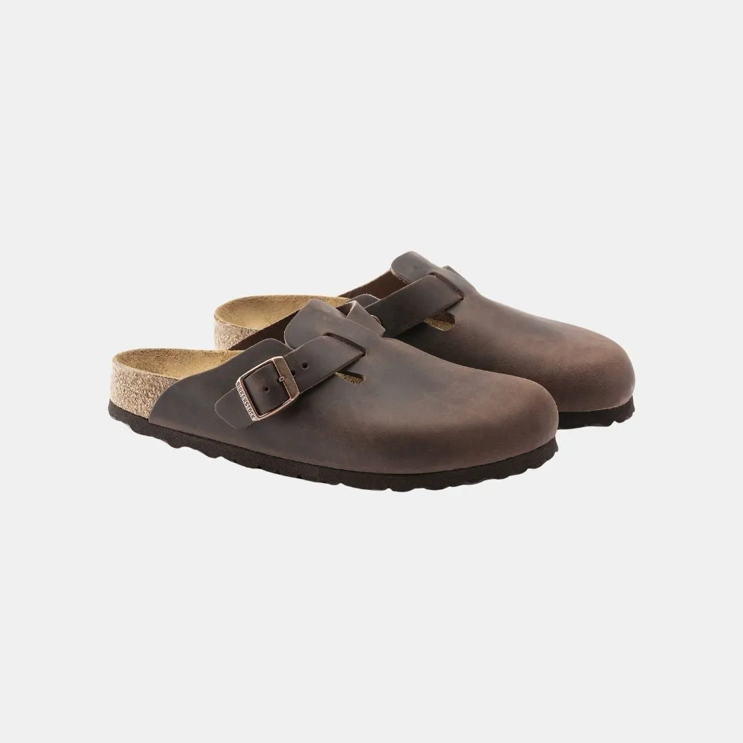 Birkenstock Boston Natural Leather Oiled Regular Fit Men's Habana