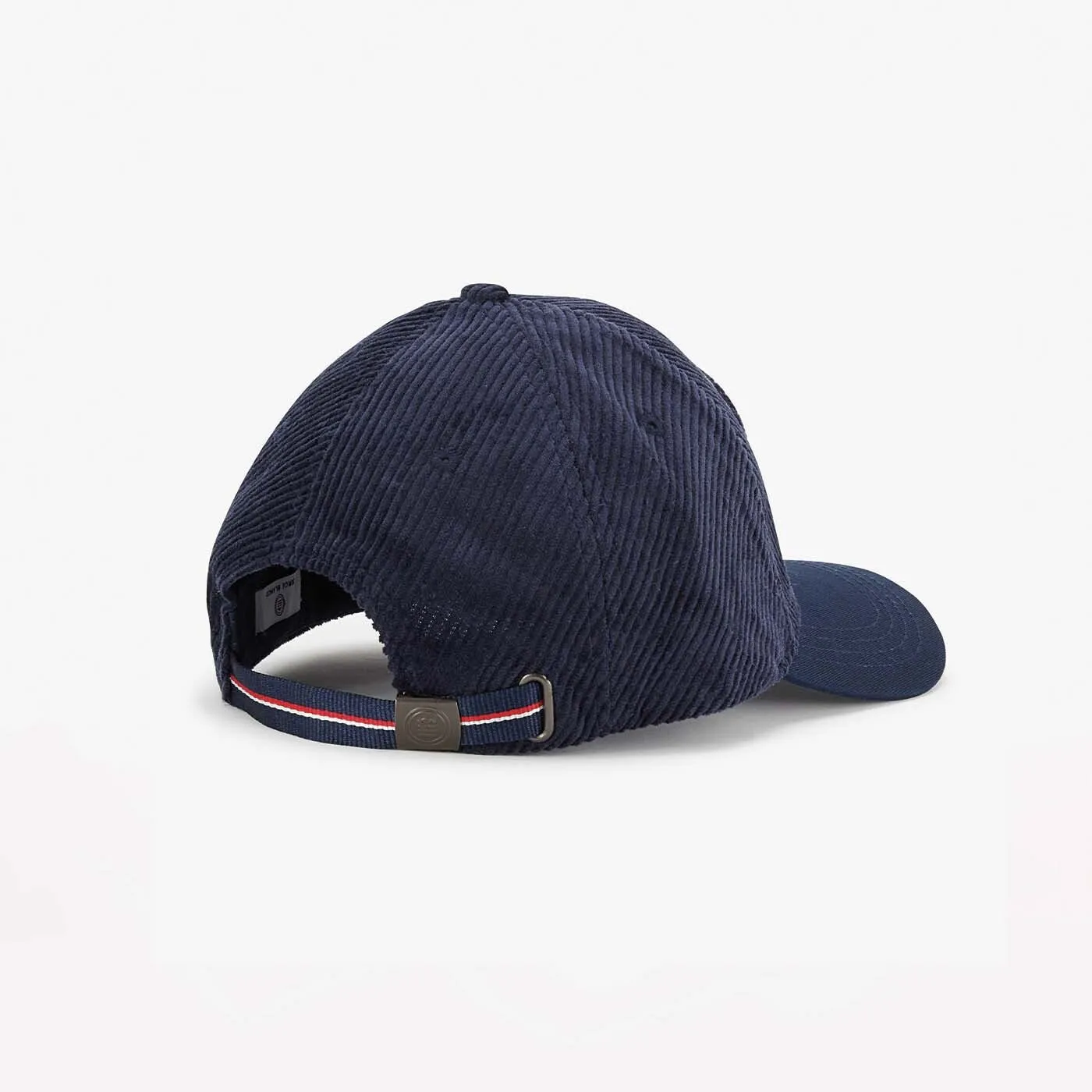 Casquette baseball unie velours bleu foncé