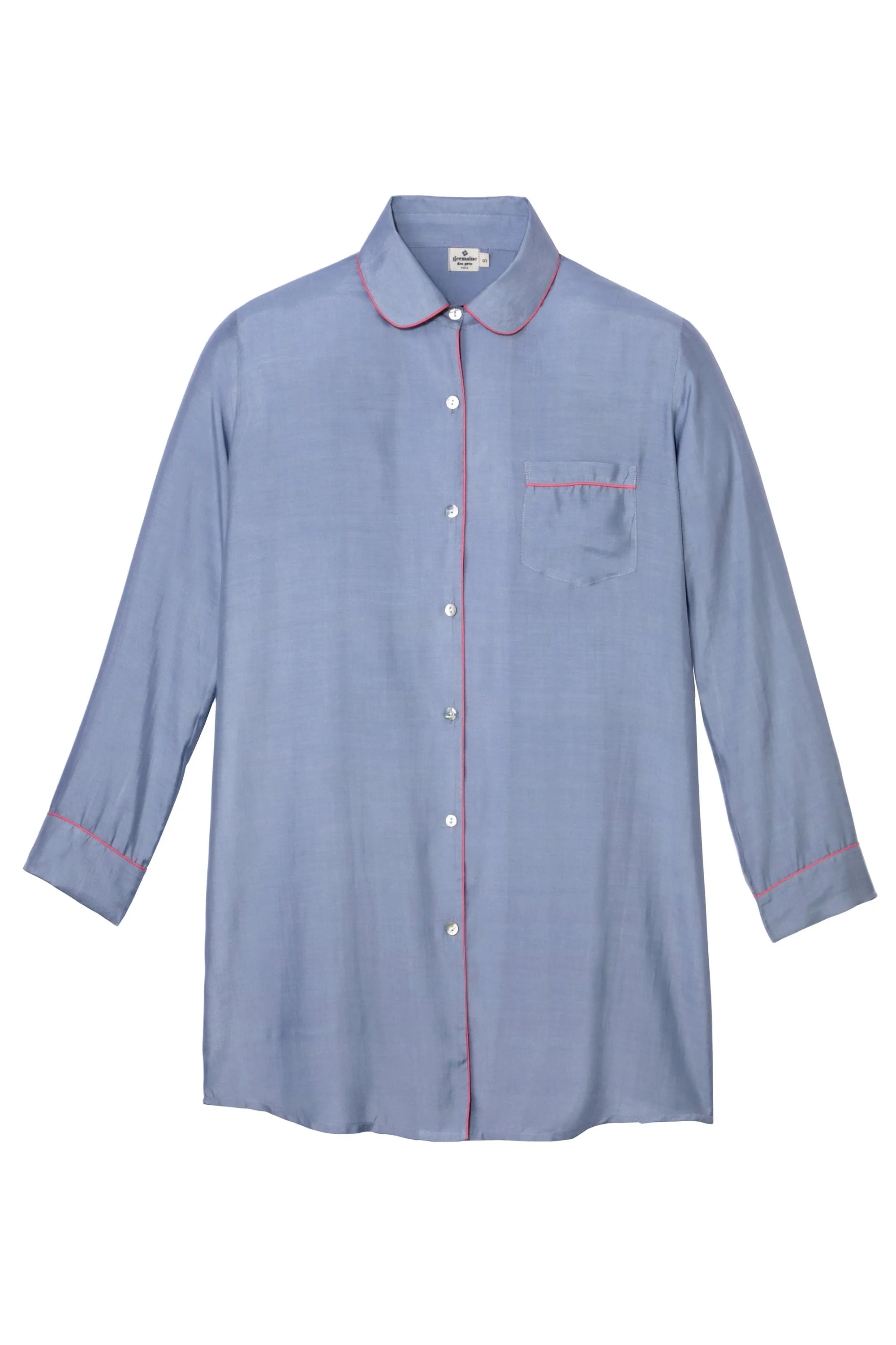 Chemise longue de nuit Mathilde Gris