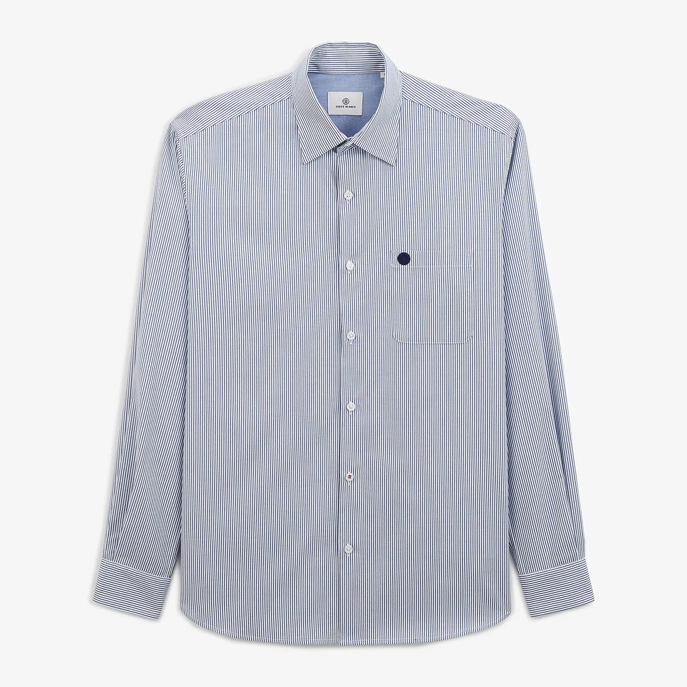 Chemise rayée bleu marine