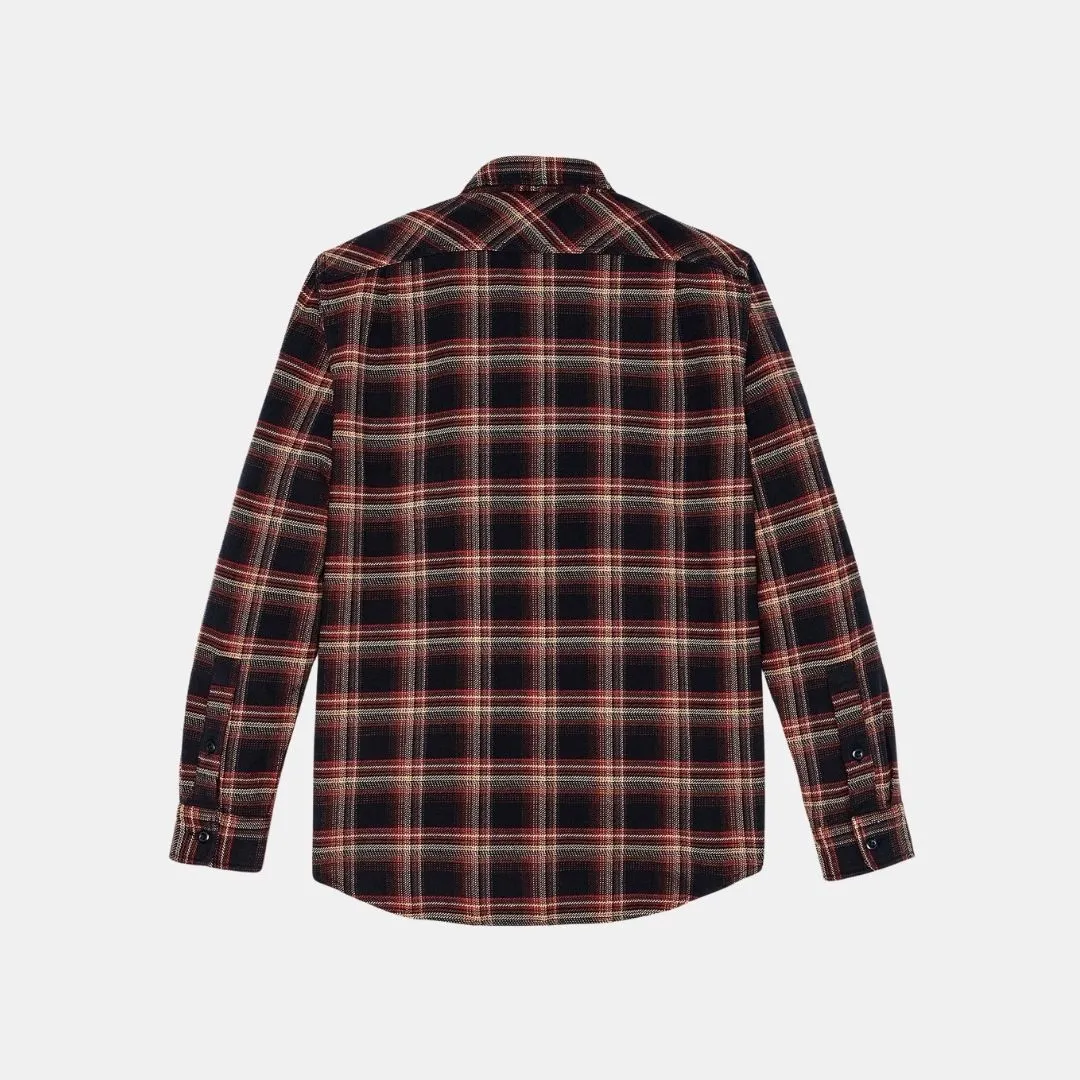 Filson Vintage Flannel Work Shirt Black Rust Multi