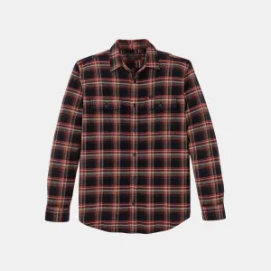 Filson Vintage Flannel Work Shirt Black Rust Multi