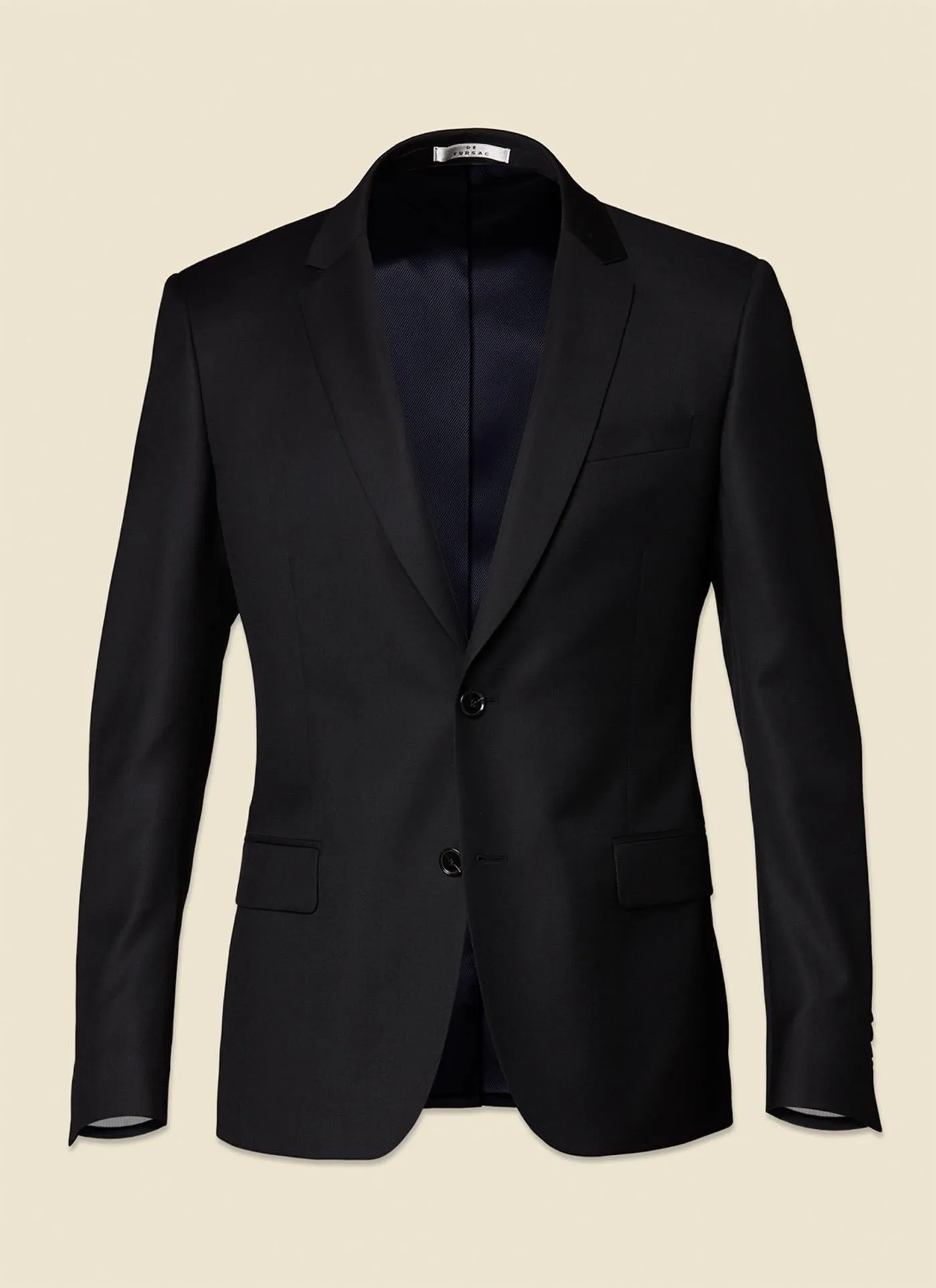 Fursac - Veste Costume Twill Uni S'120 - Noir