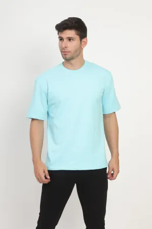 Heavyweight Oversize Solid T-Shirt Ocean Blue