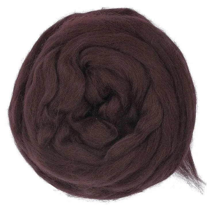 Maroon - Merino Wool Top Roving - 50 gram (1.75 oz) Ball - Color 610