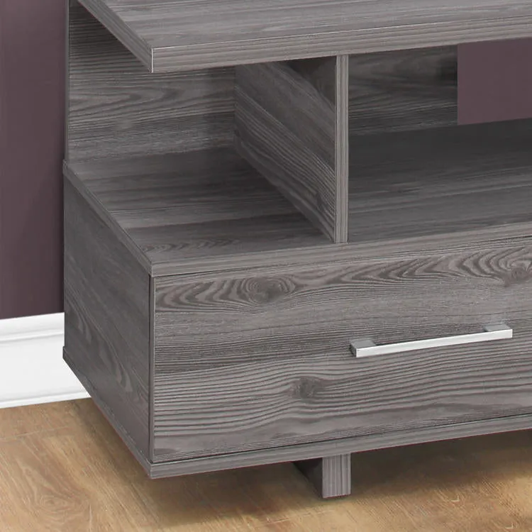 Monarch Specialties I 2608 | Meuble TV - 48" - 2 Tiroirs de rangement - Gris