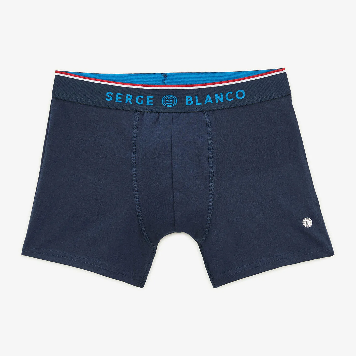 Pack de 2 boxers unis bleu foncé en coton