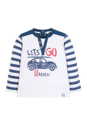 Polera ml Go Bebé Blanco Black and Blue