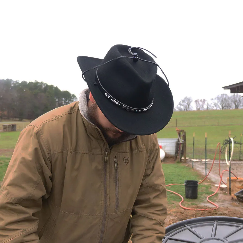 Stetson Crushable Cowboy Hat Santa Fe Black