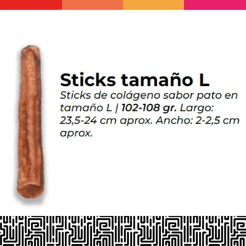 Sticks tamaño L, sabor pato