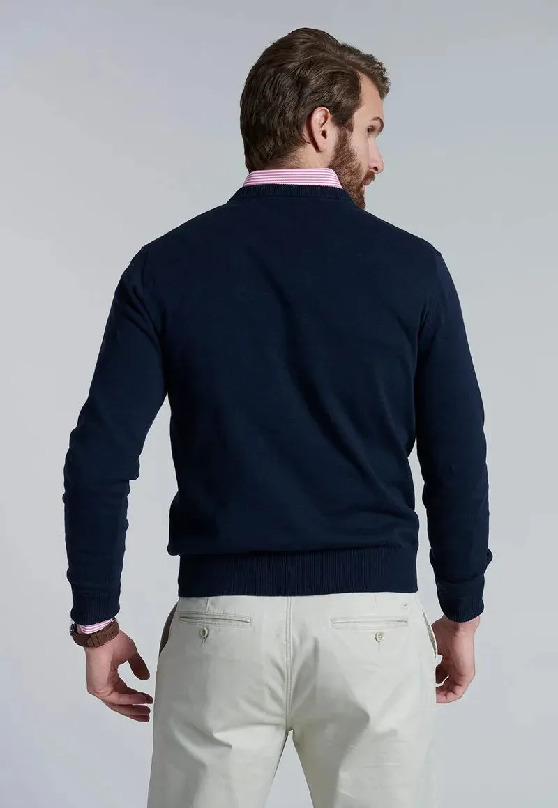 Sweater Hombre V Neck Solido F Navy