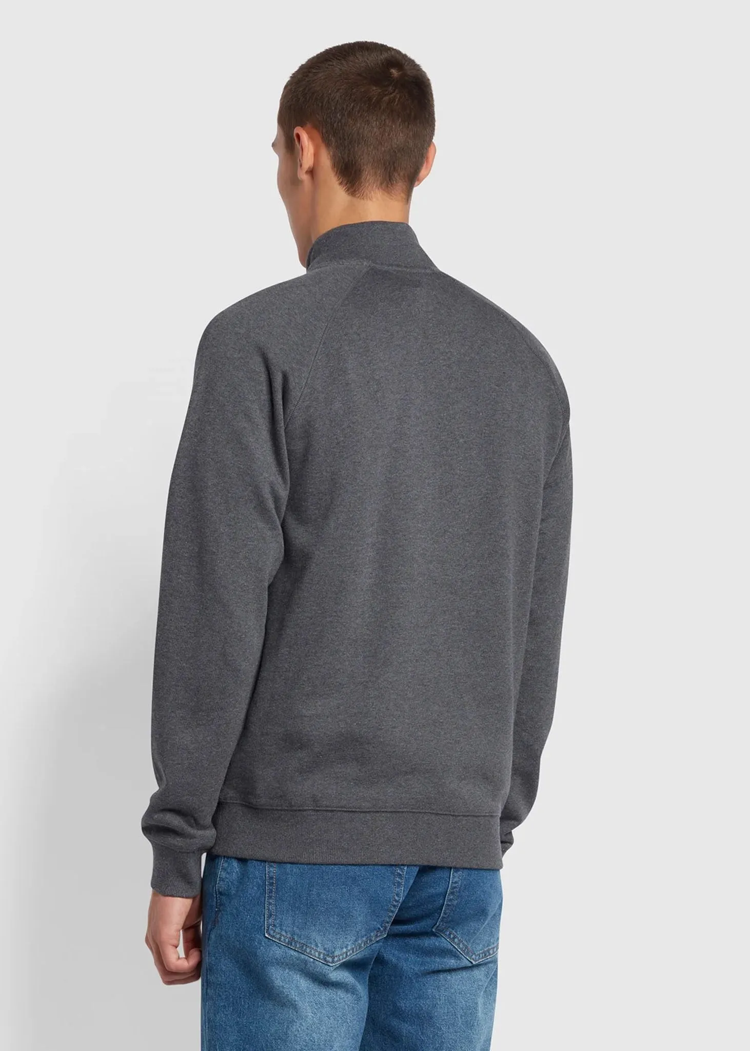 Sweatshirt jim 1/4 zip - farah grey marl