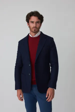 The Premium Wool Blazer Espiga Azul Guetaria