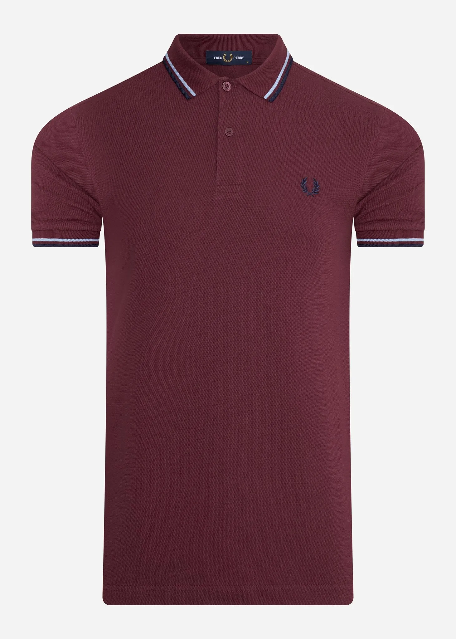 Twin tipped fred perry shirt - aubergine