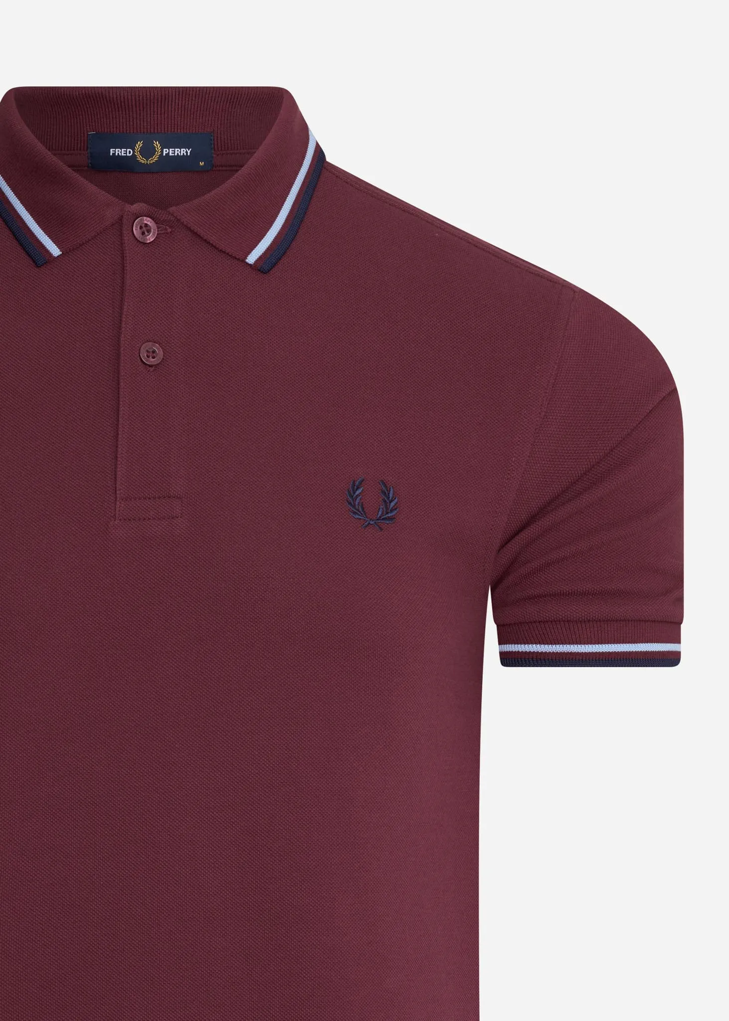 Twin tipped fred perry shirt - aubergine