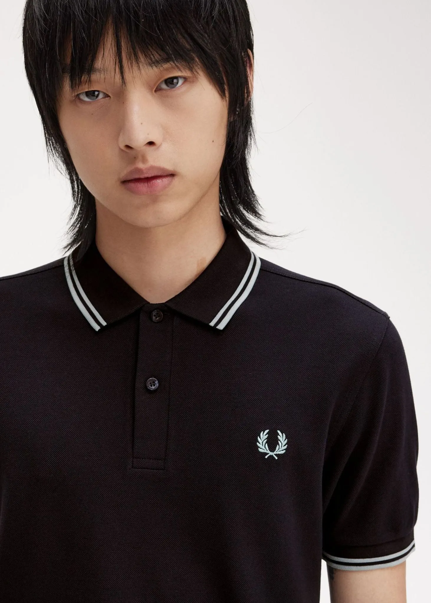 Twin tipped fred perry shirt - navy-silver blue silver blue