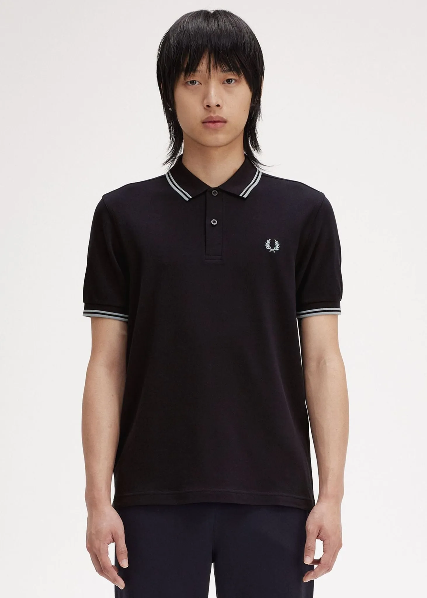 Twin tipped fred perry shirt - navy-silver blue silver blue