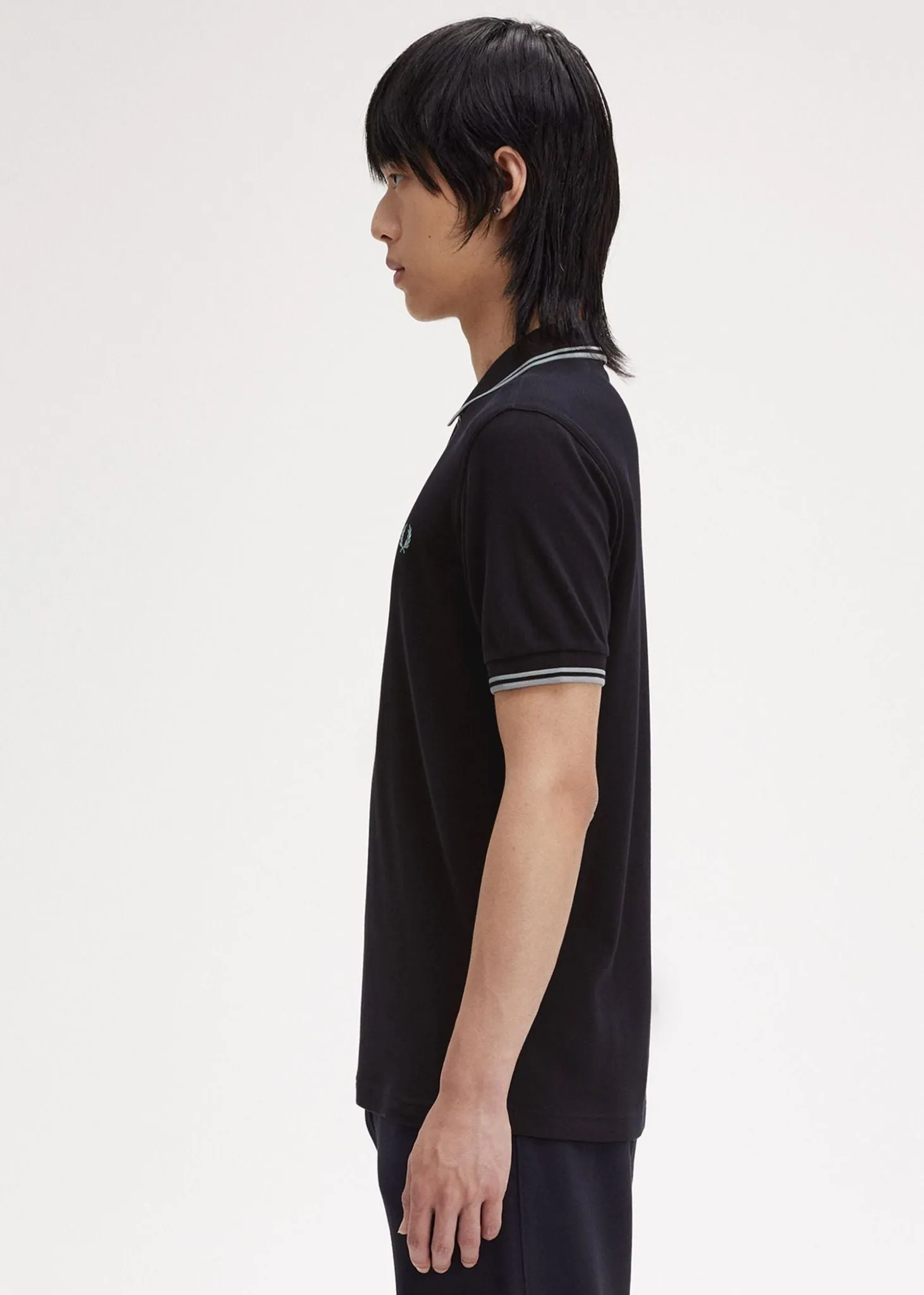 Twin tipped fred perry shirt - navy-silver blue silver blue