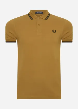 Twin tipped polo - dark caramel black